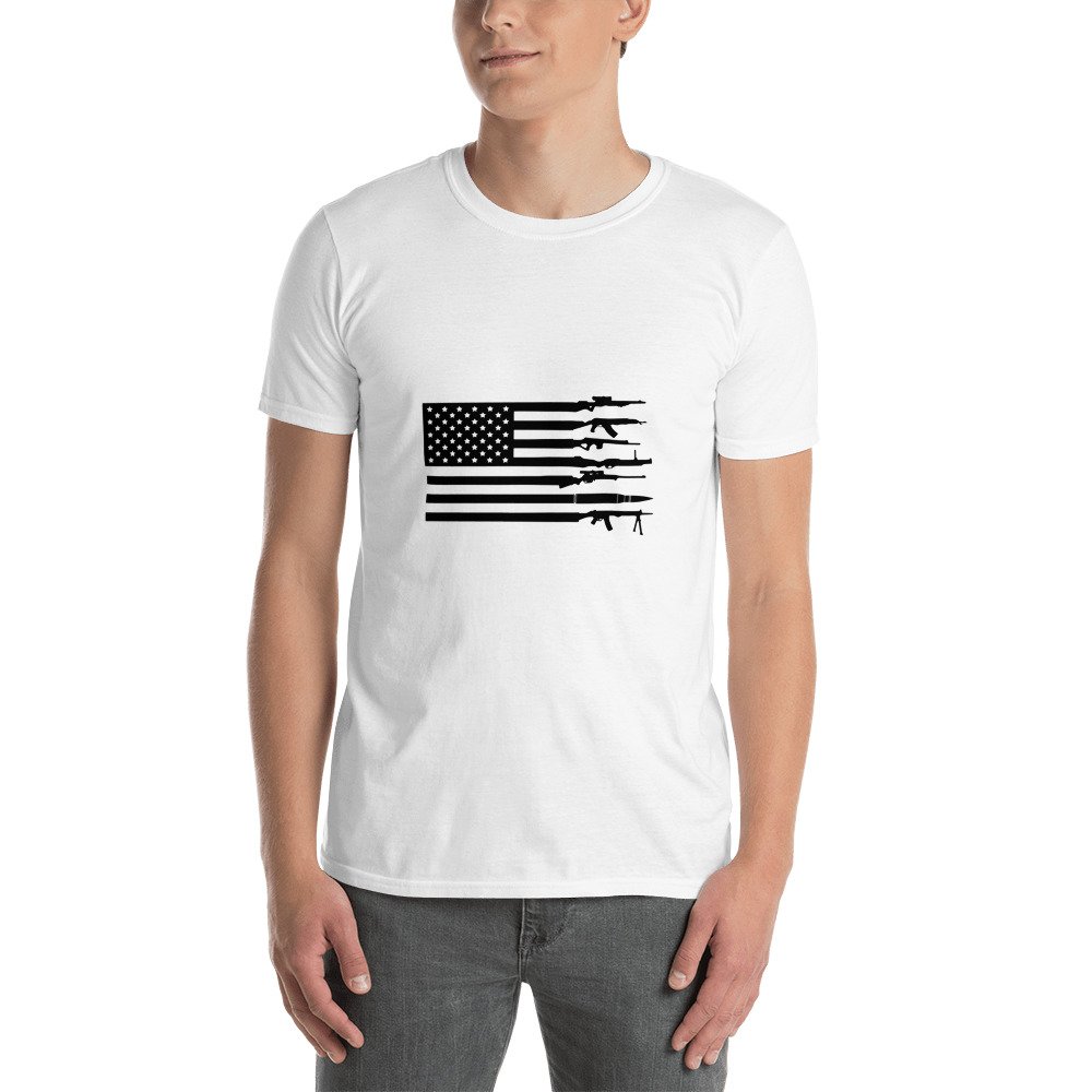 Firearm Flag Short-Sleeve Men's T-Shirt